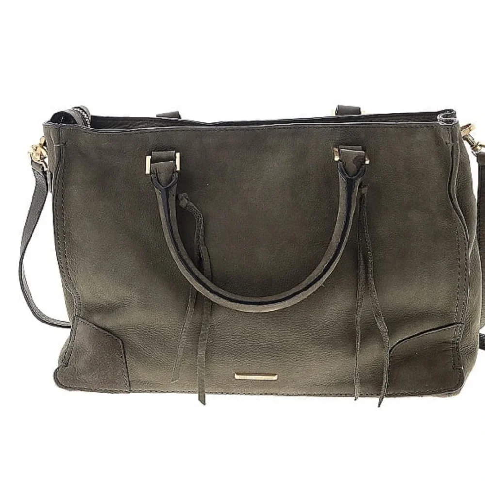 Rebecca Minkoff - Olive Green Suede Crossbody - Picture 2 of 3